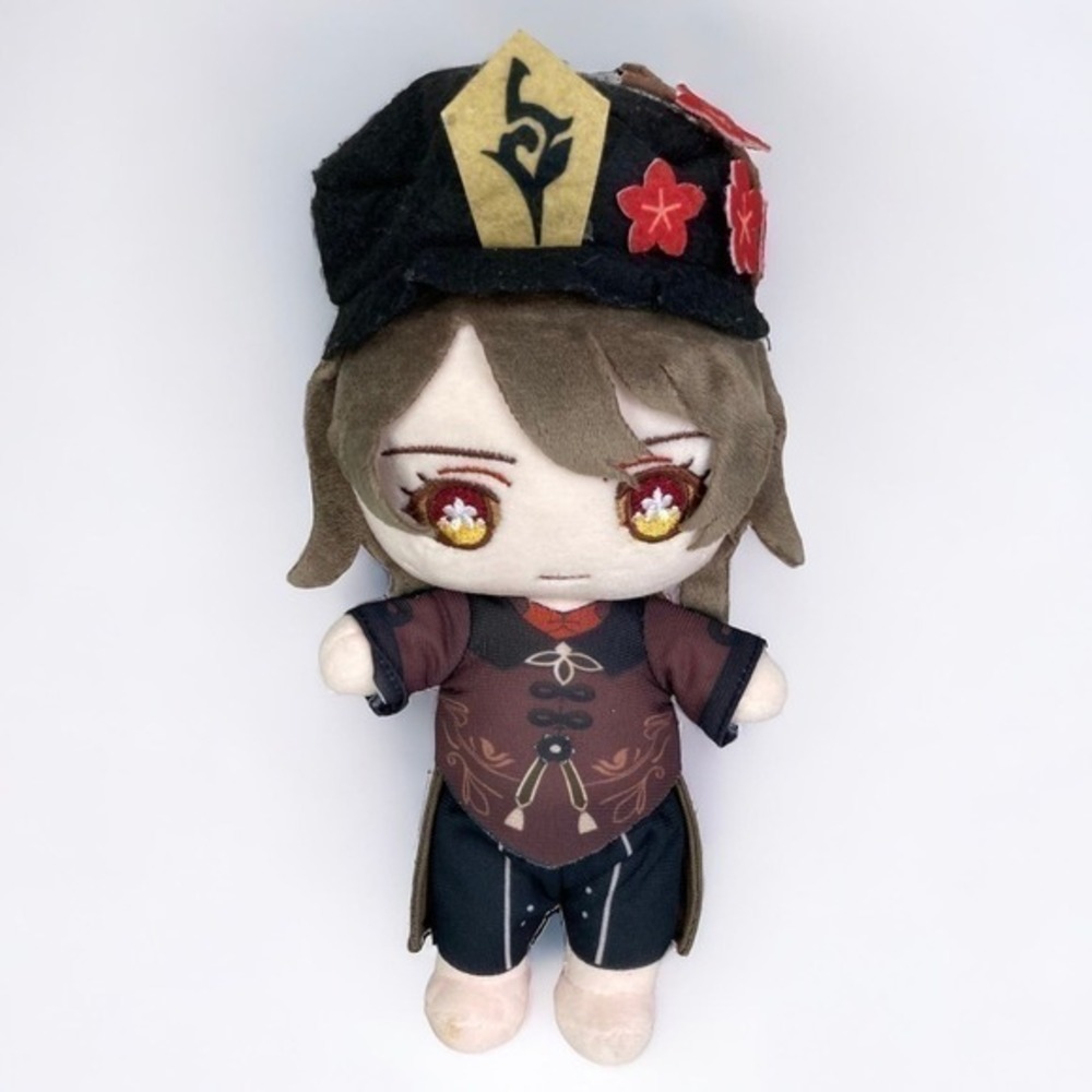 Genshin Impact Hu Tao Niko Plush Figure 9" Anime Soft Doll Cosplay Collectible